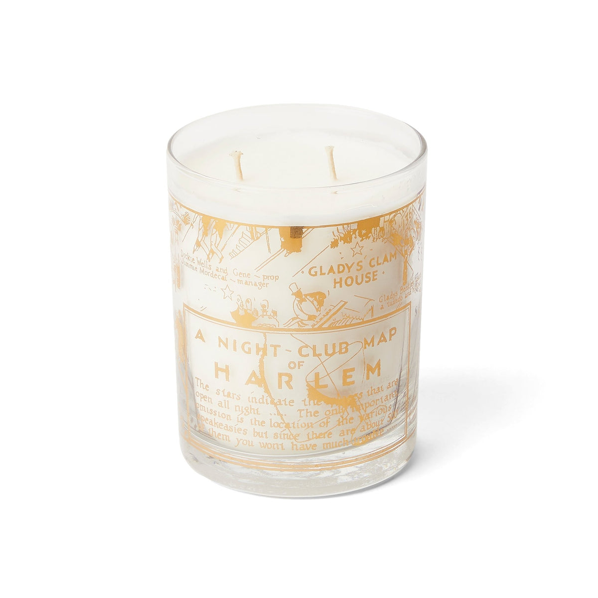 22k Gold Nightclub Map of Harlem "Savoy" Luxury Candle - Harlem Candle Company
