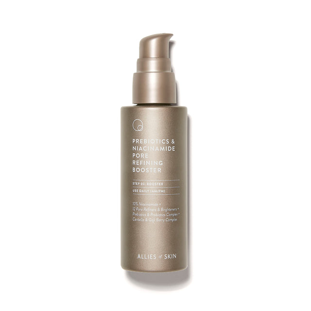 Allies of Skin | Prebiotics & Niacinamide Pore Refining Booster | An ultimate daily booster that refines the appearance of pores and dullness for healthier, radiant and more resilient-looking skin.
