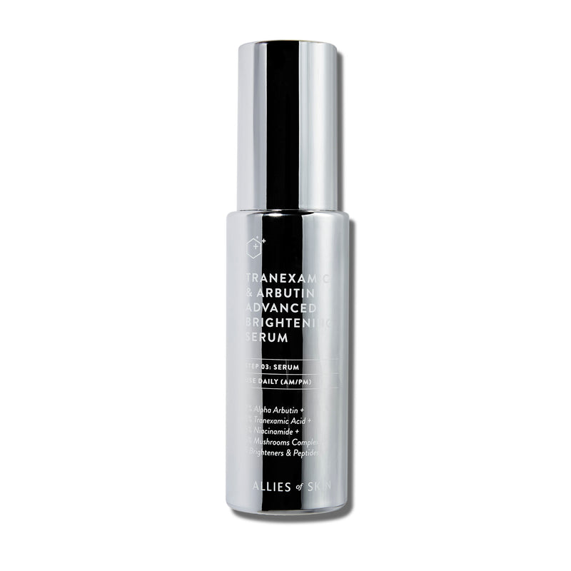 Allies of Skin | Tranexamic & Arbutin Advanced Brightening Serum | A daily face serum with a mushroom complex to brighten, strengthen, and restore skin.