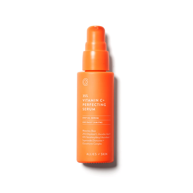 Allies of Skin | 35% Vitamin C+ Perfecting Serum | The world’s first waterless 35% Vitamin C serum supercharged with an antioxidant complex for intense brightening and rejuvenation.