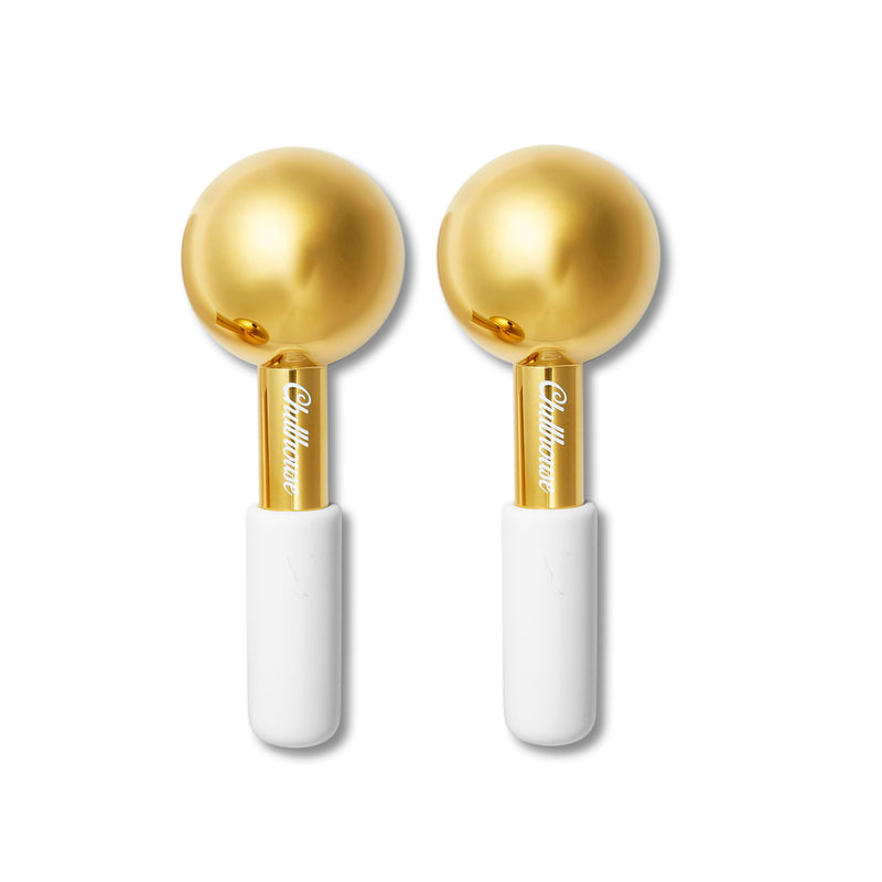 A set of two stainless-steel facial massage tools that help to stimulate circulation, promote lymphatic drainage, and increase collagen and elastin production.