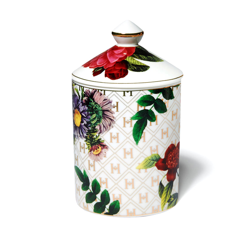 Lady Day White Floral Ceramic Luxury Candle