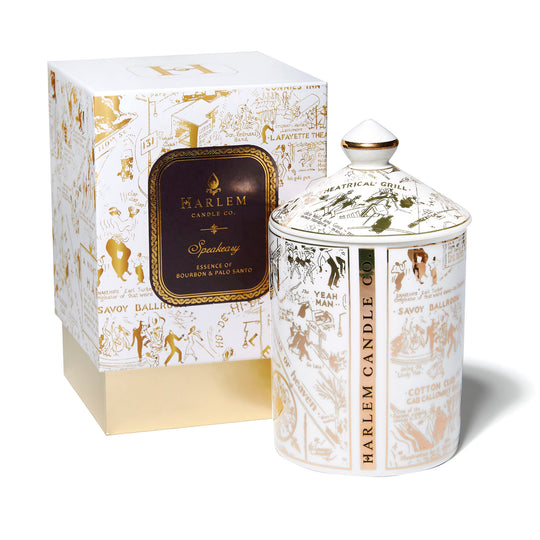 Speakeasy Harlem Map Ceramic Luxury Candle