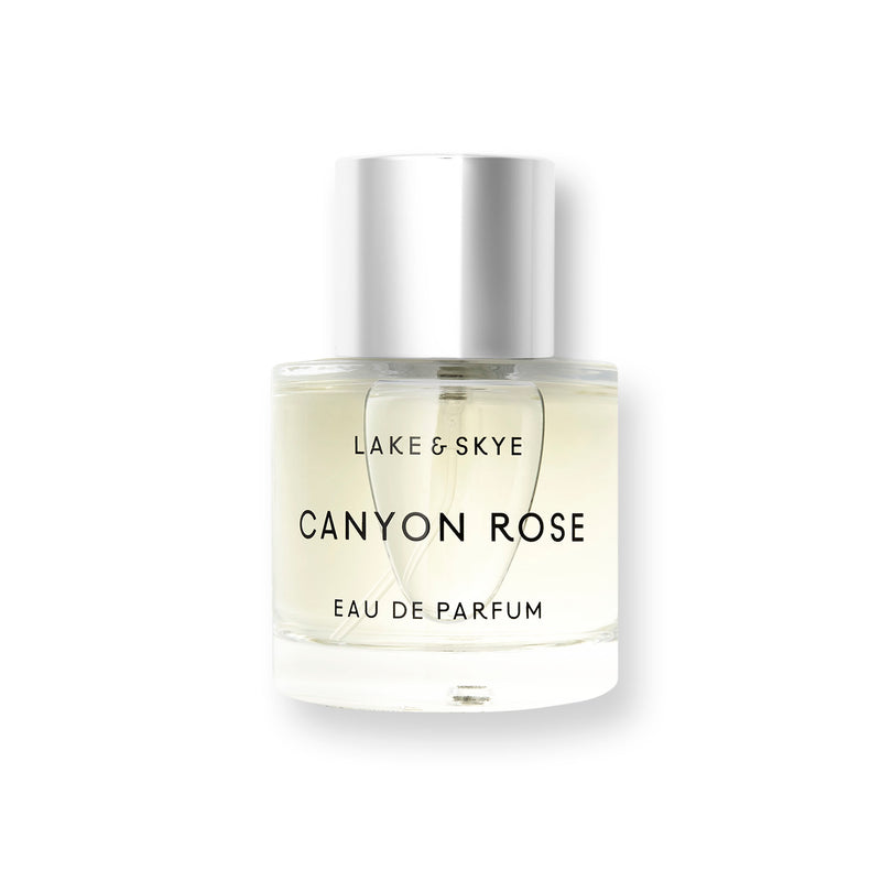 A modern rose fragrance inspired by the spirit of the desert with notes of rose petals, geranium, and vanilla.