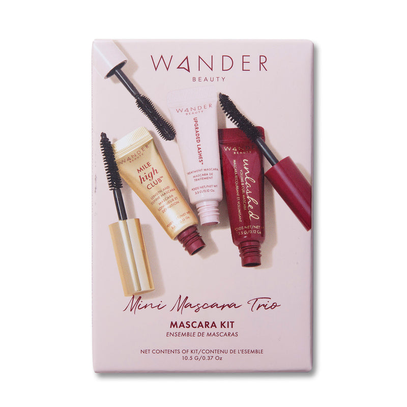 Wander Beauty | Mascara Mini Set | A trio of mini mascaras to lengthen, thicken, and curl lashes.