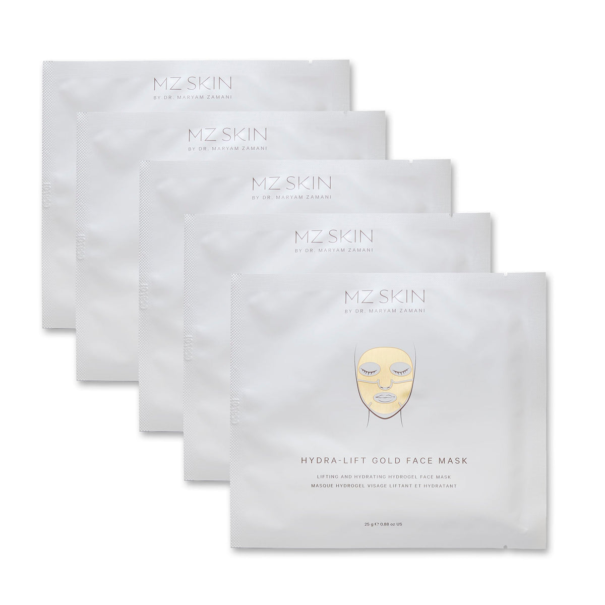 Hydra-Lift Gold Face Mask Pack of 5 - MZ Skin
